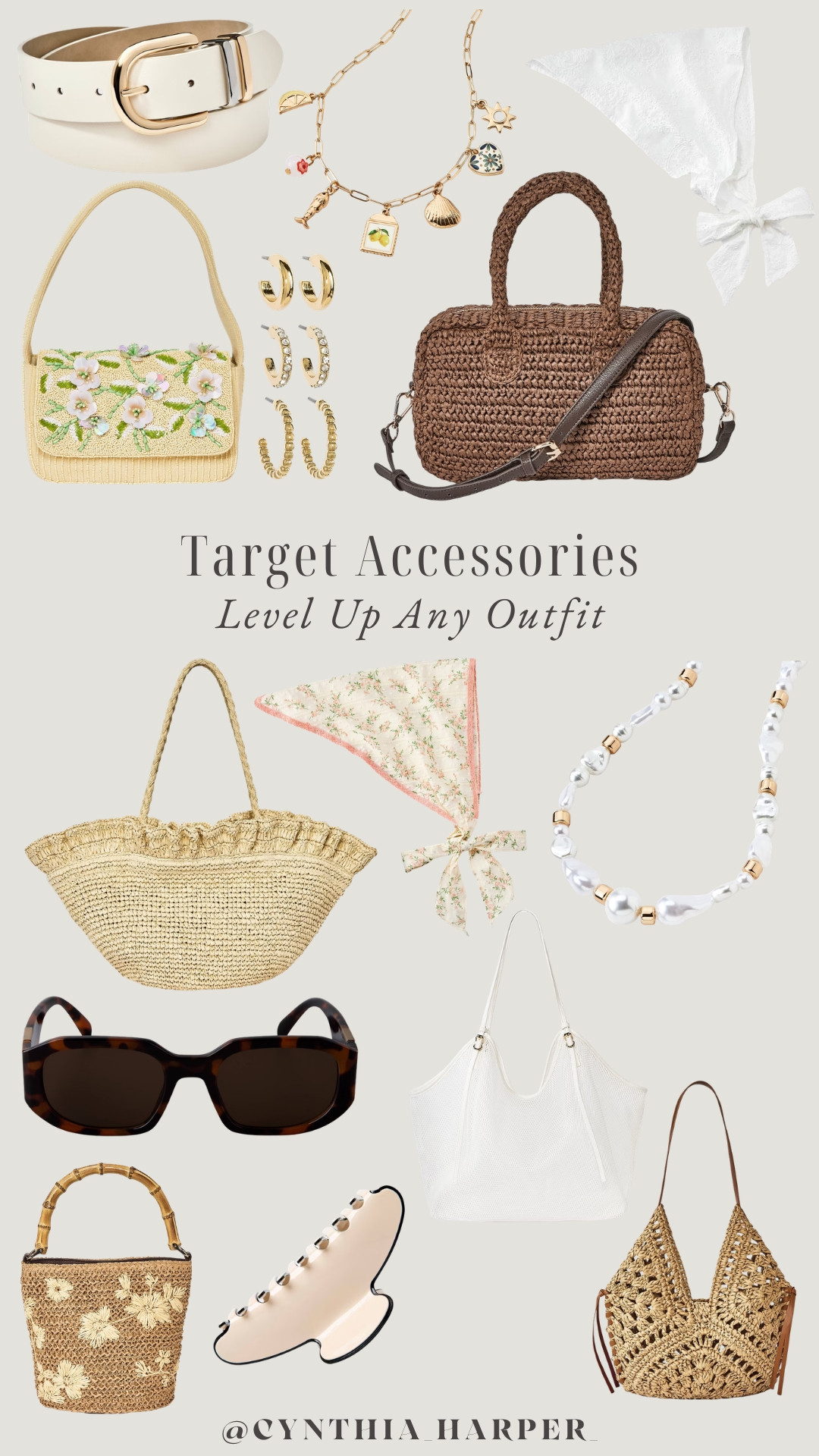 Summer bags, cute gold jewelry & hair accessories to level up any outfit! All found at Target. 

#TargetStyle #Accessorize #LTKFinds 

 