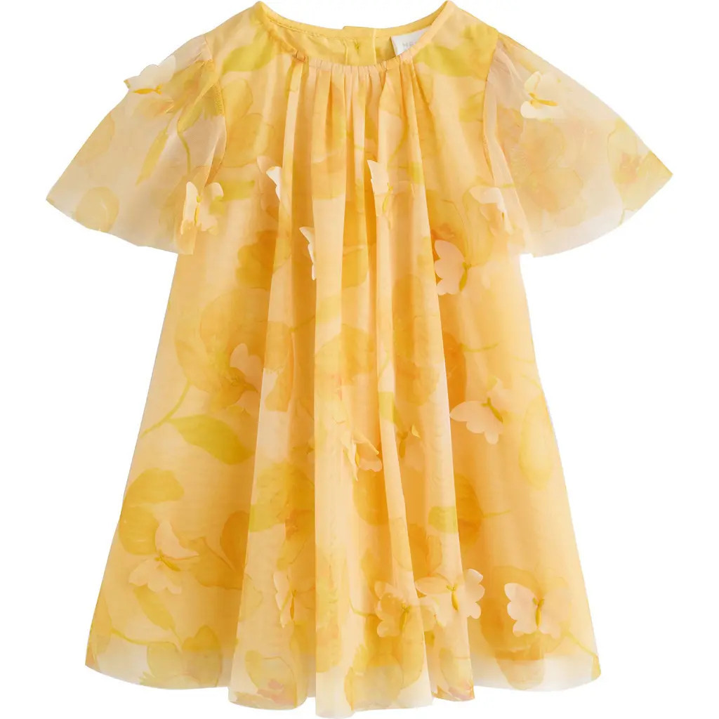 NEXT Kids' 3D Butterfly Party Dress in Yellow at Nordstrom, Size 2-3Y | Nordstrom
