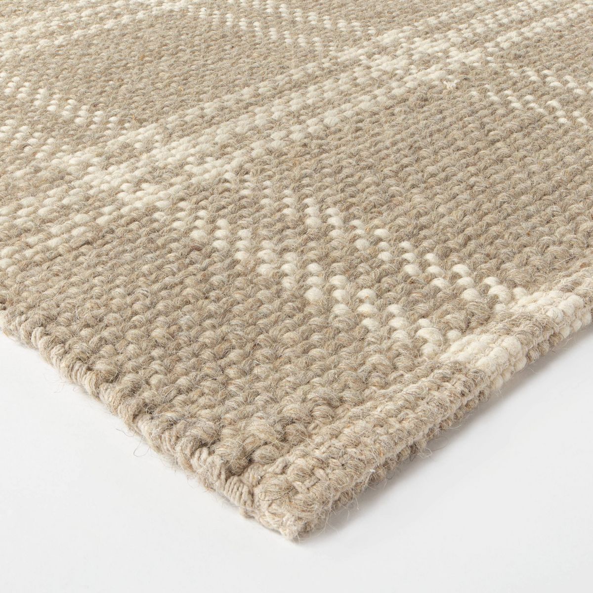 5'x7' Cottonwood Plaid Wool/Cotton Area Rug Neutral - Threshold™ designed with Studio McGee | Target