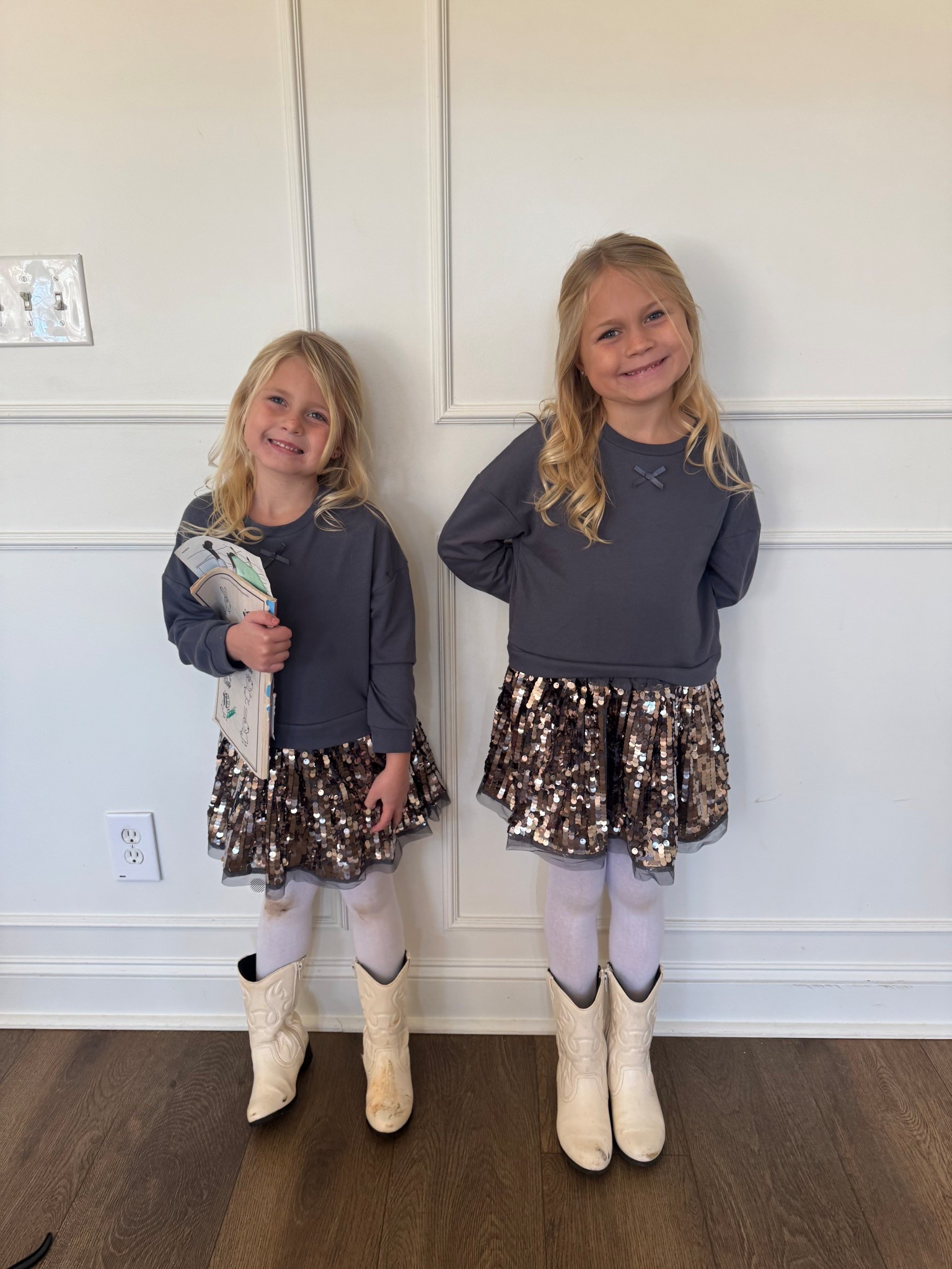 The cutest girls dresses from
Walmart!! My girls wore these to
Church but they are also going to wear them to our New Year’s Eve party!