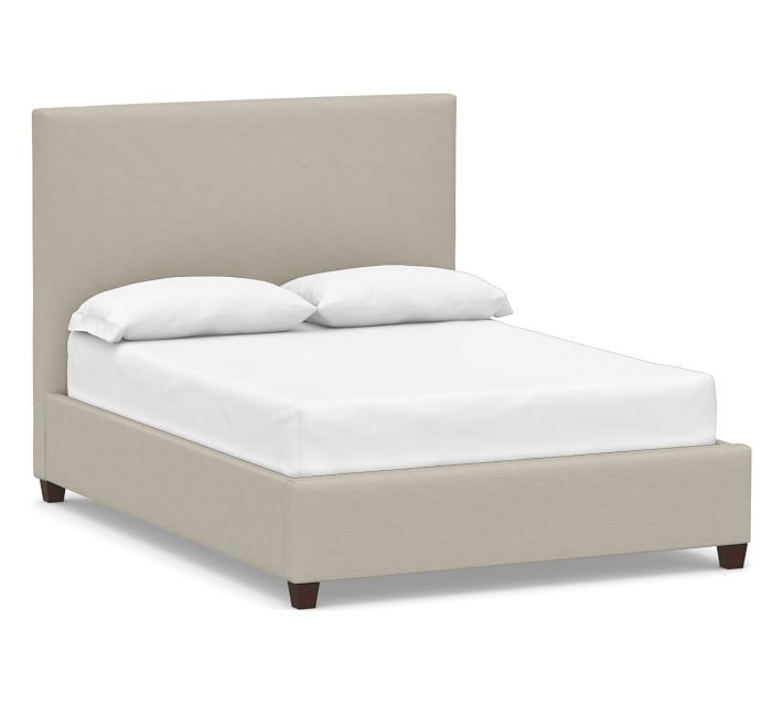 Raleigh Square Upholstered Tall Bed | Pottery Barn (US)