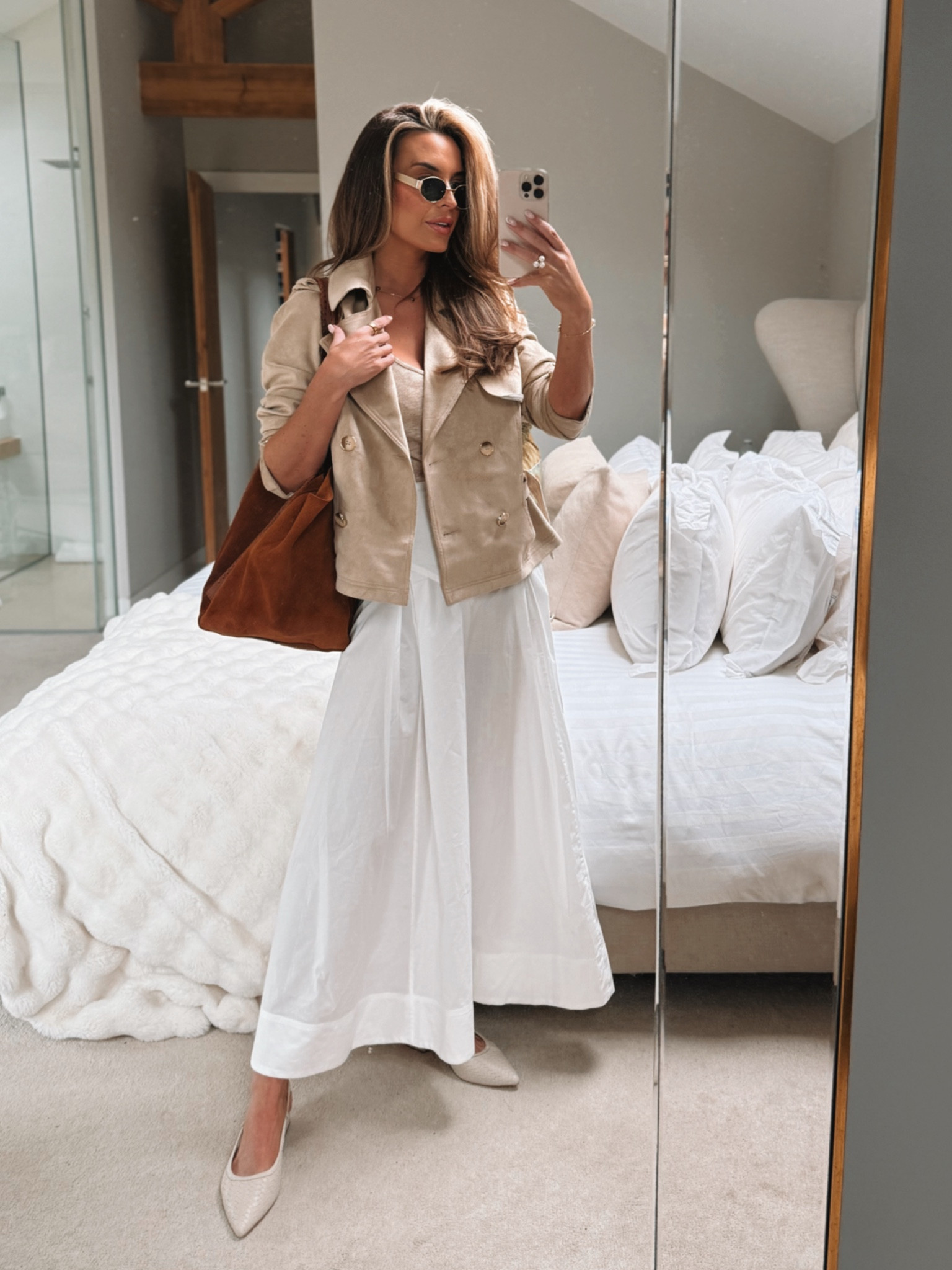 OOTD for a girls day out for tapas & Aperols 🍊 Neutral chic spring styling 🫶🏻

#LTKstyletip #LTKsummer #LTKmodest