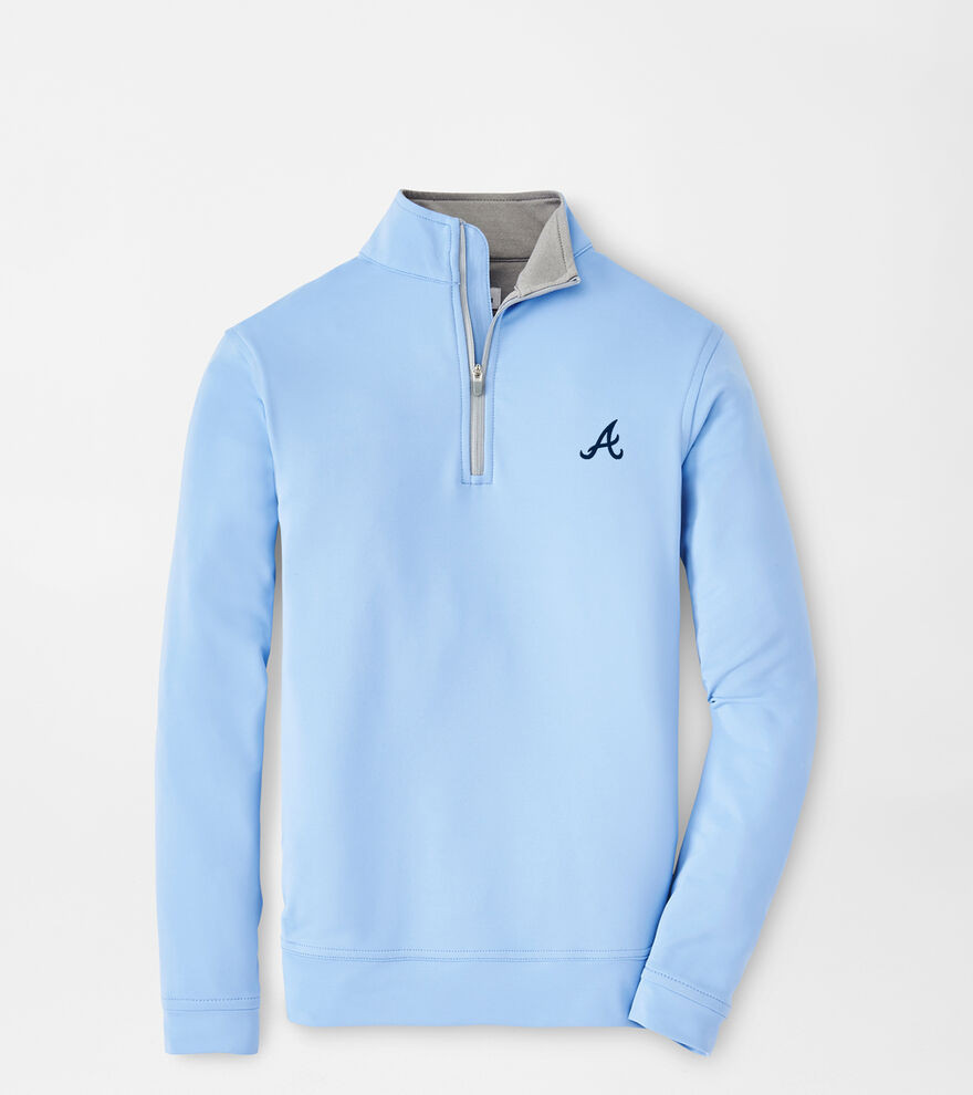 Atlanta Braves Perth Youth Performance Quarter-Zip | Peter Millar