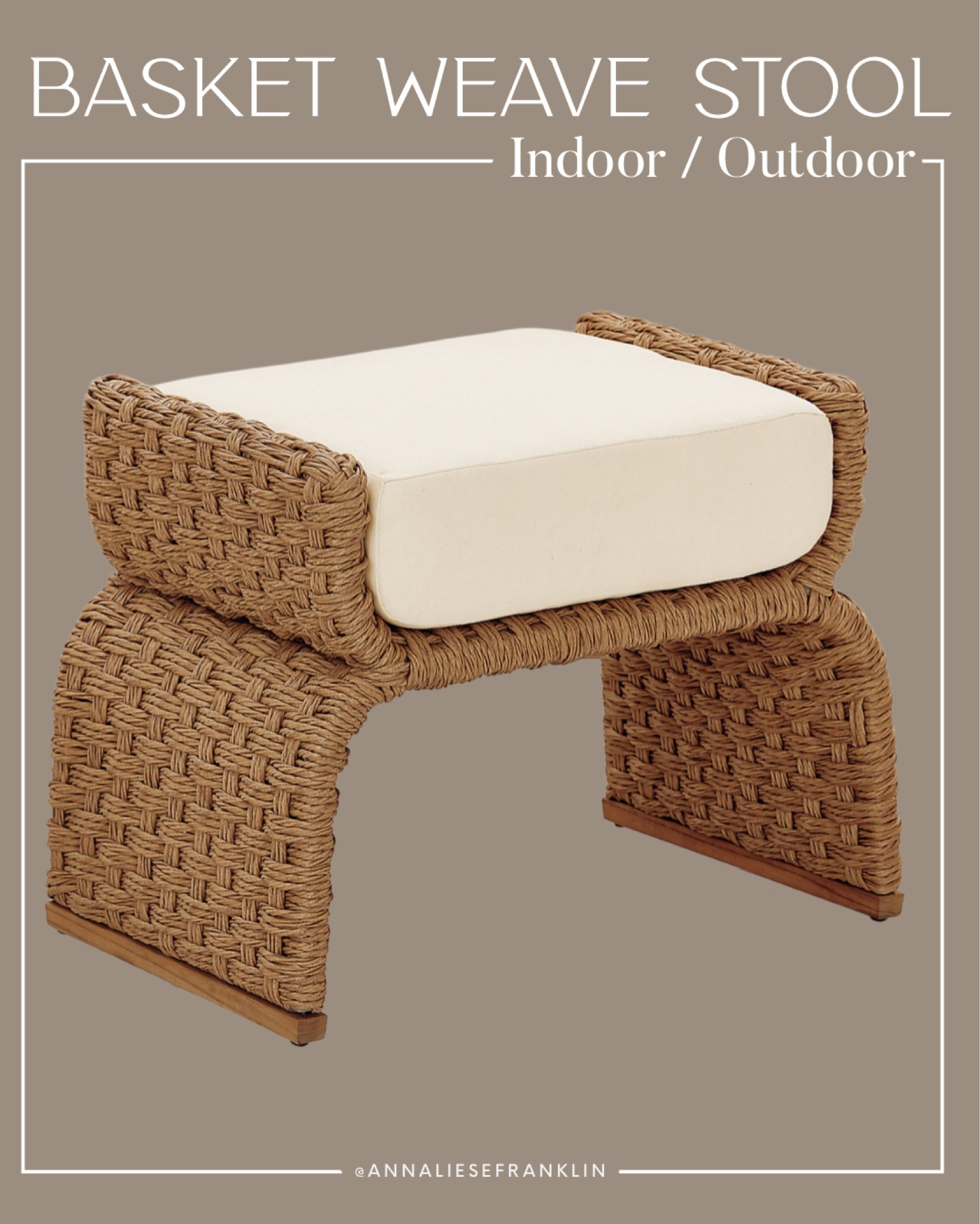 Indoor outdoor stool • woven stool • outdoor ottoman • patio furniture • indoor outdoor furniture • backyard decor • coastal decor • coastal furniture • coastal grandmother style •

#LTKSeasonal #LTKhome