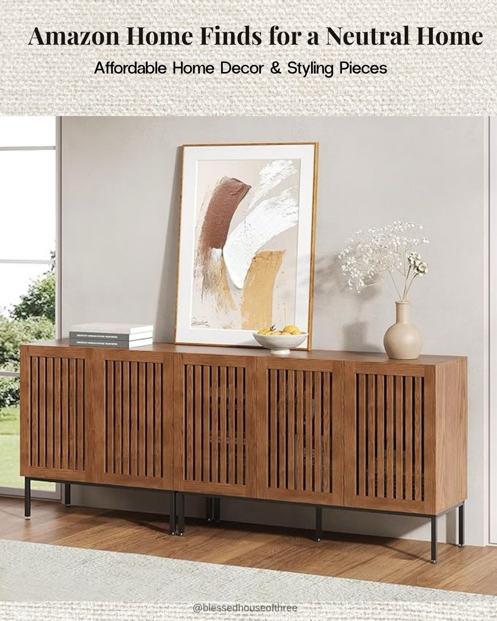 Neutral home lovers 🤍 these Amazon finds are some of my favorite affordable pieces to elevate your space without overspending. From warm wood tones to cozy textures and timeless accents, these are the kinds of staples that instantly make your home feel styled and pulled together. Brass accent table and organic modern storage console  I always mix investment pieces with affordable finds like these to create that organic modern look for less. Everything is linked for easy shopping. Follow me on LTK for daily home decor, Amazon finds, and styling ideas.

#LTKHome #LTKSaleAlert