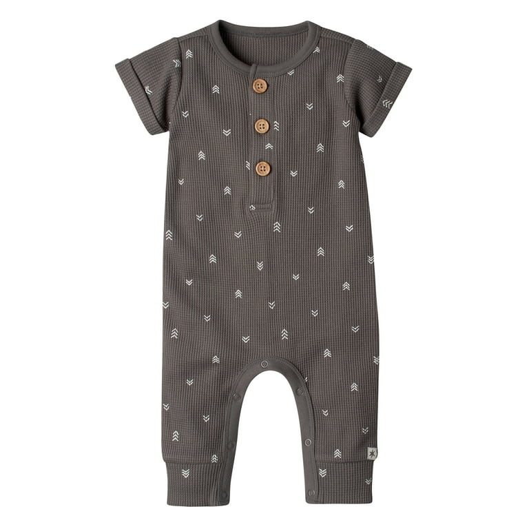 Modern Moments by Gerber Baby Boy Waffle Romper, 2-Pack, Sizes 0/3 -24 Months | Walmart (US)