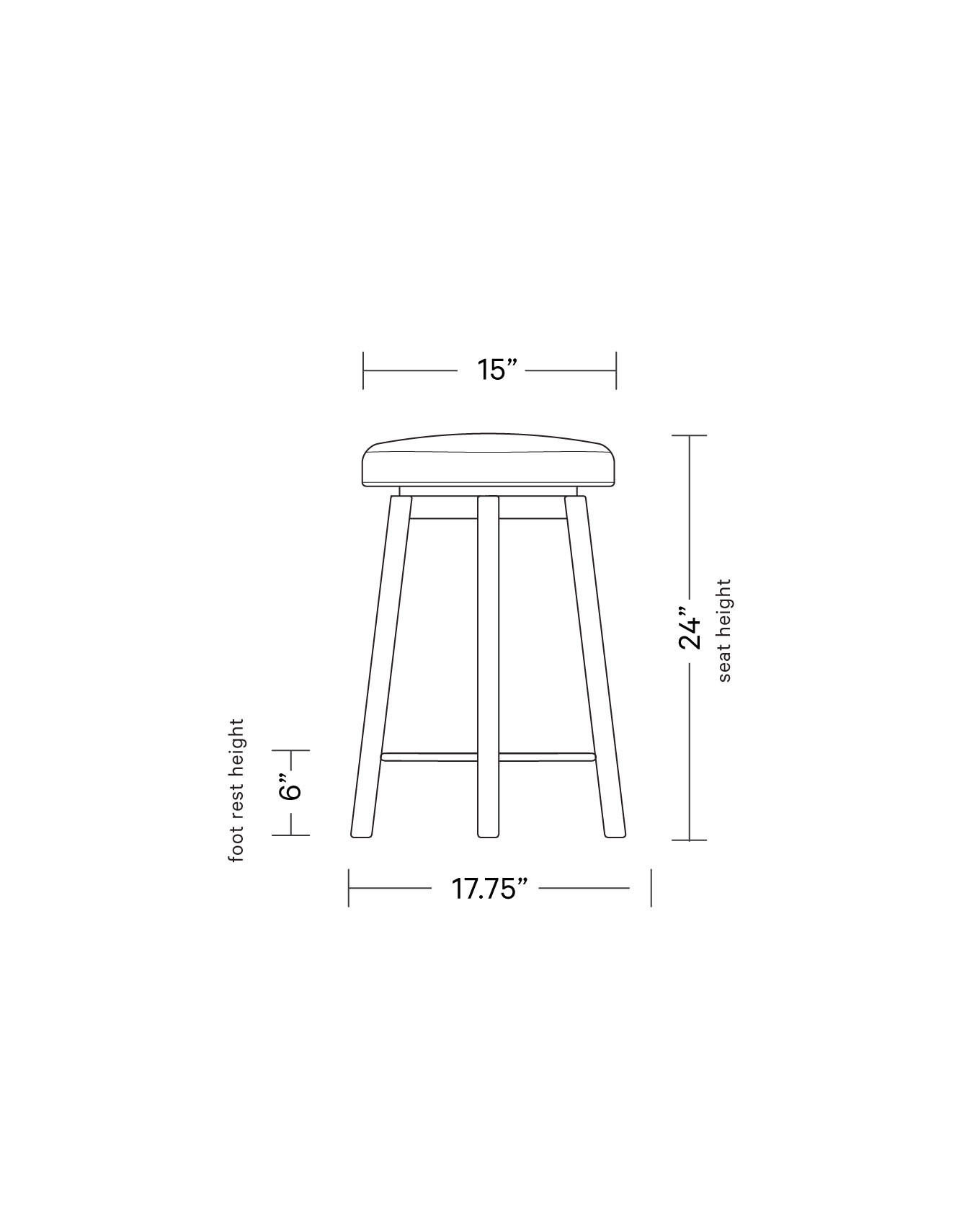 Caspine Upholstered Counter Stool | Interior Define