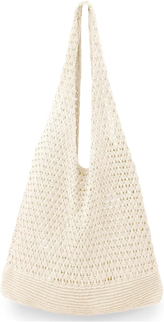 hatisan Crochet Bags for Women Summer Beach Tote Bag Aesthetic Tote Bag Hippie Bag Knit Bag | Amazon (US)