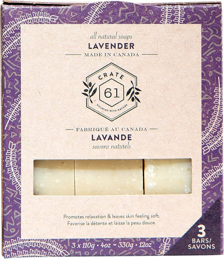 CRATE 61 ORGANICS Vegan Natural Bar Soap, Handmade Soap With Premium Essential Oils, Cold Pressed... | Amazon (CA)