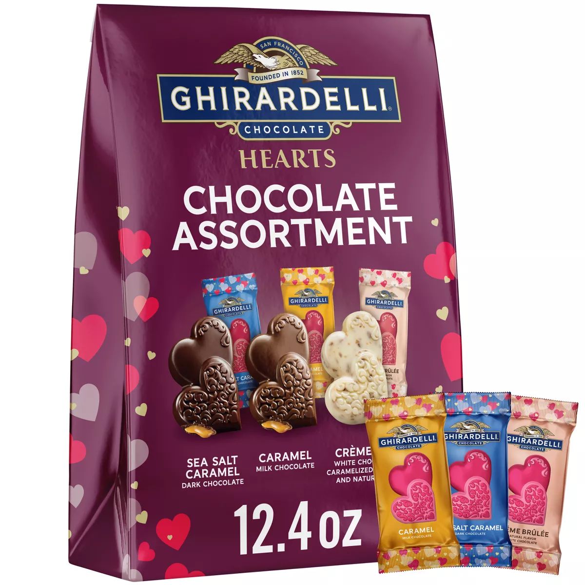 Ghirardelli Valentine's Assorted Chocolate Hearts - 12.4oz | Target
