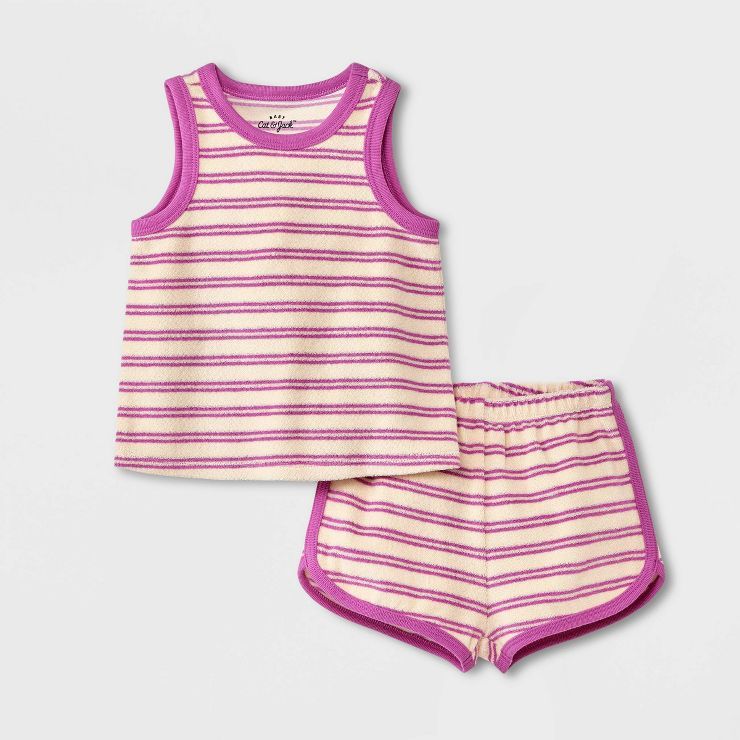 Baby Boys' 2pc Terry Tank Top & Bottom Set - Cat & Jack™ Purple | Target