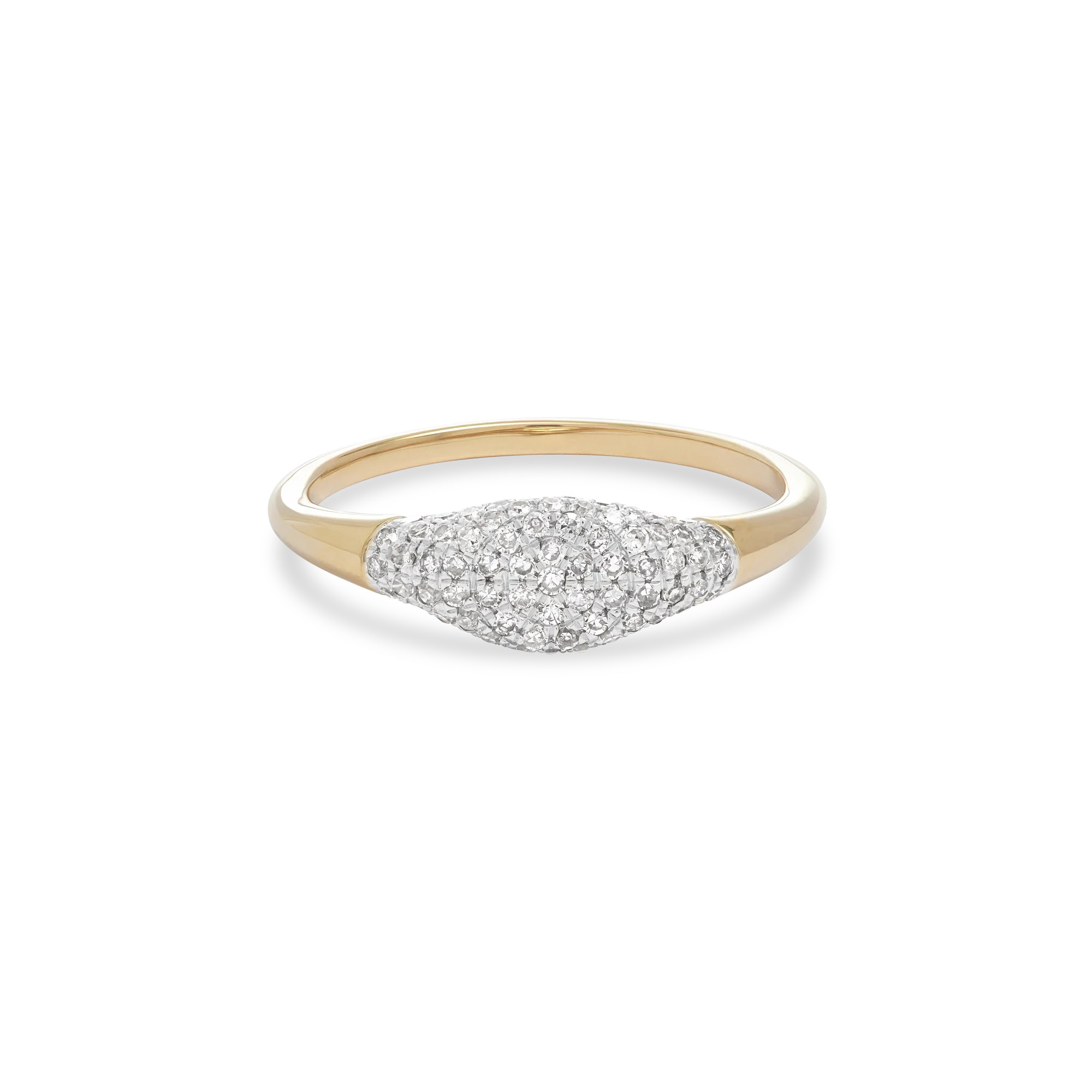 Fine Sparkle Mini Signet Ring | STONE AND STRAND
