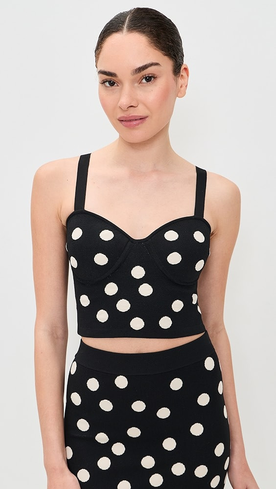 Tula Polka-Dot Knit Bra Top | Shopbop