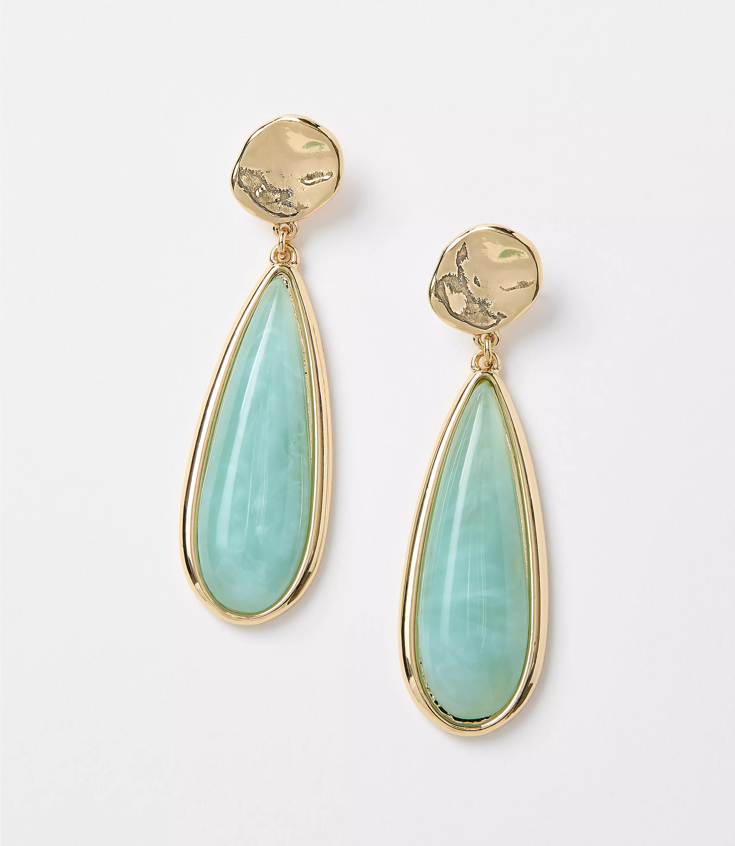 Marbleized Teardrop Statement Earrings | LOFT