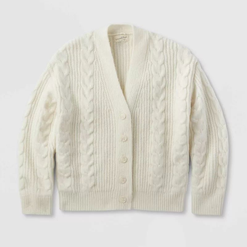 Women's Cozy Knit Cable Stitch Cardigan - Universal Thread™ | Target