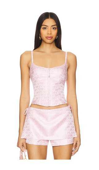 Amanda Uprichard Deserae Top in Pink. - size M | Revolve Clothing (Global)