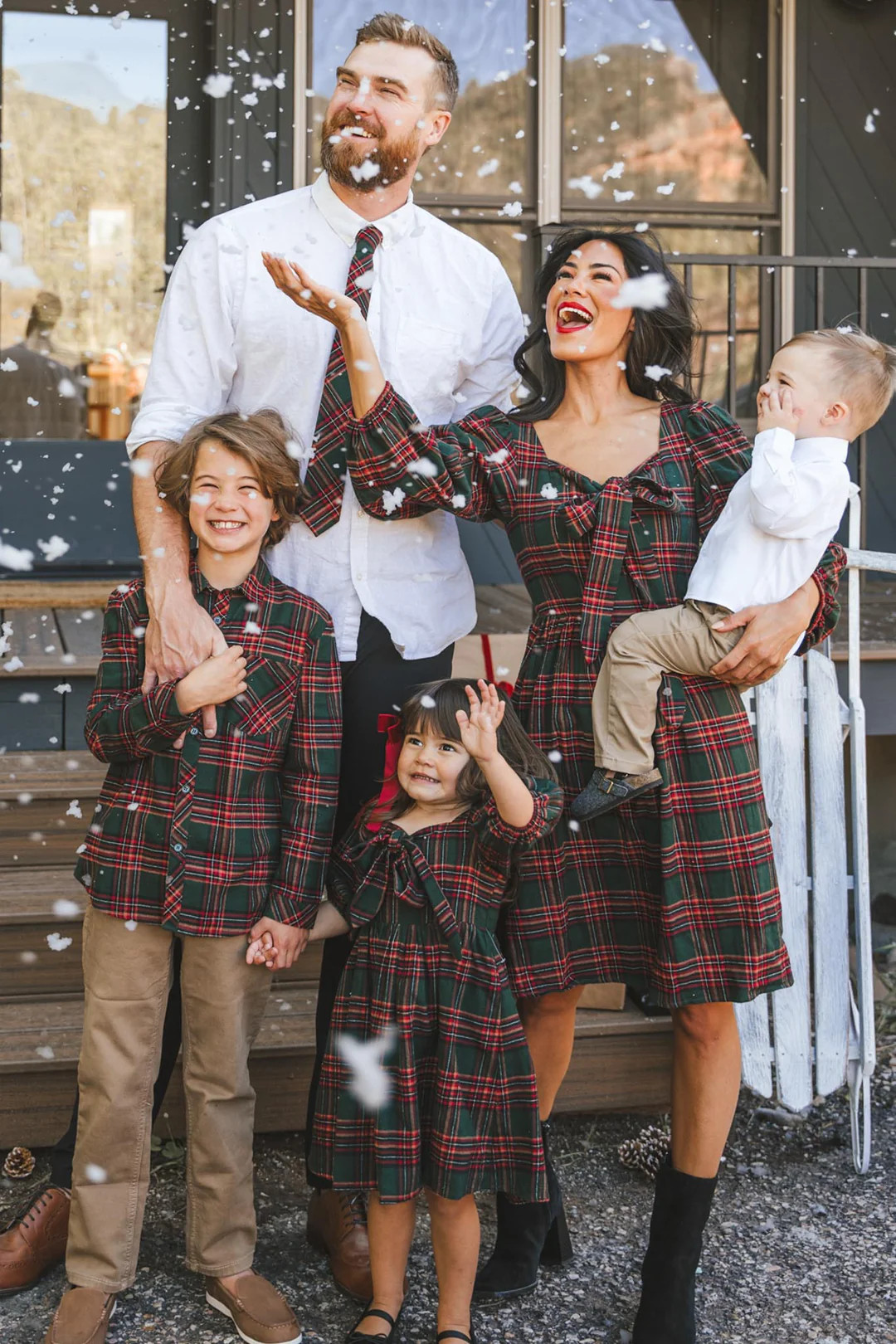 Margo Short Dress in Green Plaid | Ivy City Co