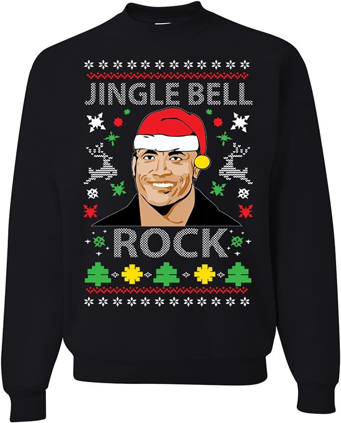 wild custom apparel Jingle Bell Rock Ugly Christmas Crewneck Sweatshirt | Amazon (US)