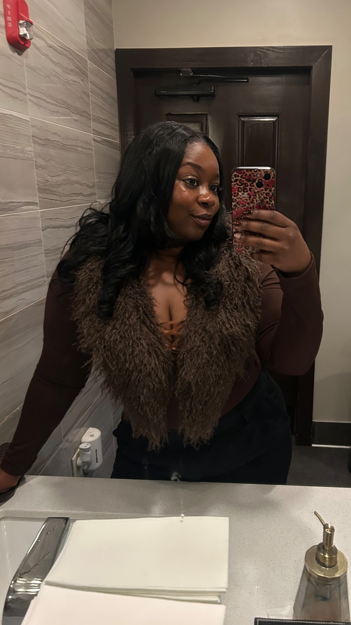 Faux fur top! So comfortable (XL) 

#LTKFindsUnder50 #LTKSeasonal #LTKootd