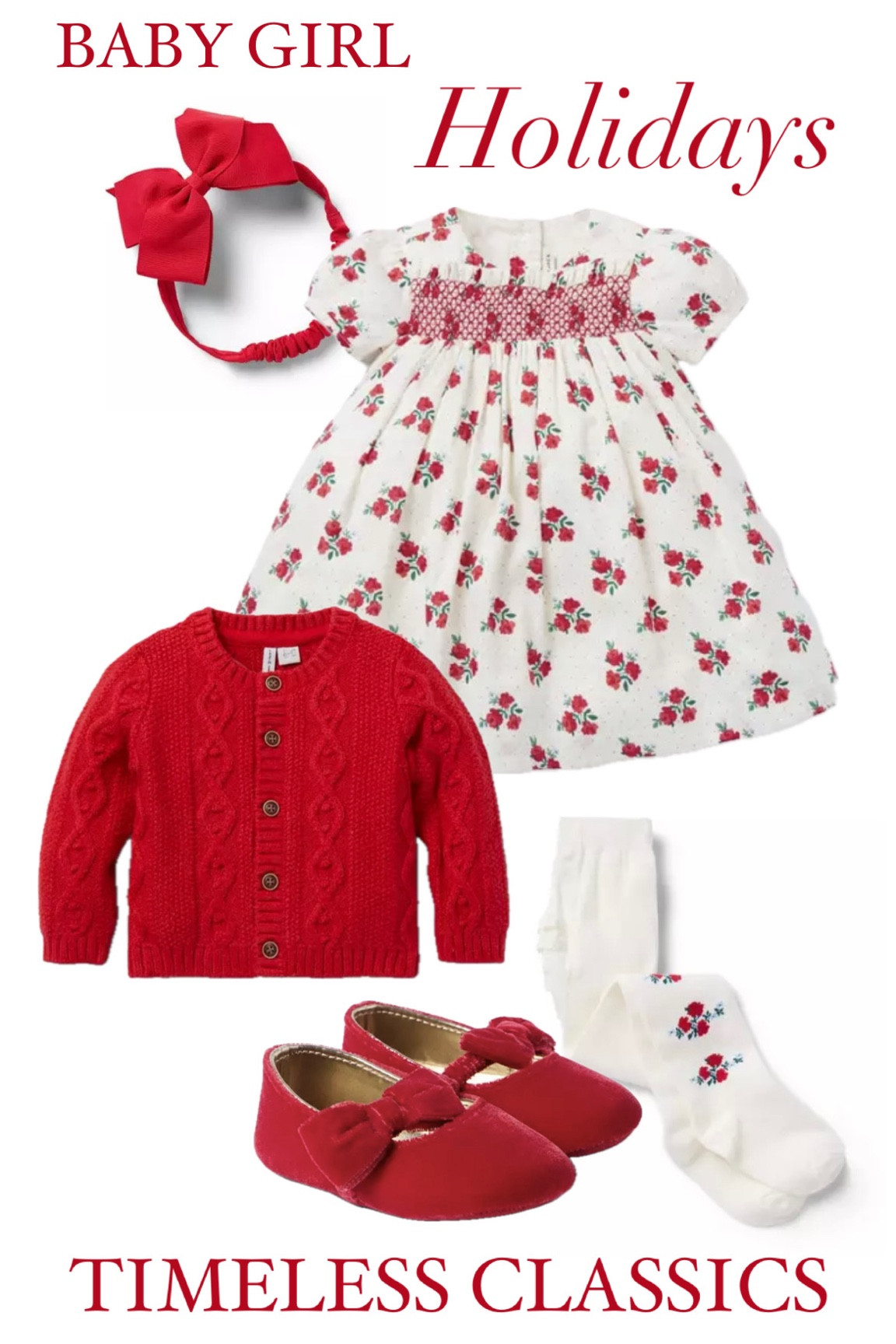 SHOP LINK ⬇️ Baby Girl holiday classics! Matching rose floral smock dress with cable knit sweater and floral baby tights! How sweet is this matching Christmas set? 🎄❤️

#LTKBump #LTKKids #LTKBaby