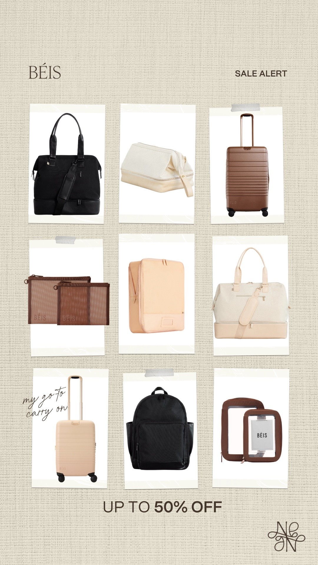 Up to 50% OFF Béis 🤩 My favorite carry on suitcase! They’re lightweight, fit way more than you’d expect, and my go-to travel essentials for a short stay

Travel essentials 
Beis sale 
Airport essentials 
Travel bag
Spring sales

#LTKTravel #LTKSaleAlert