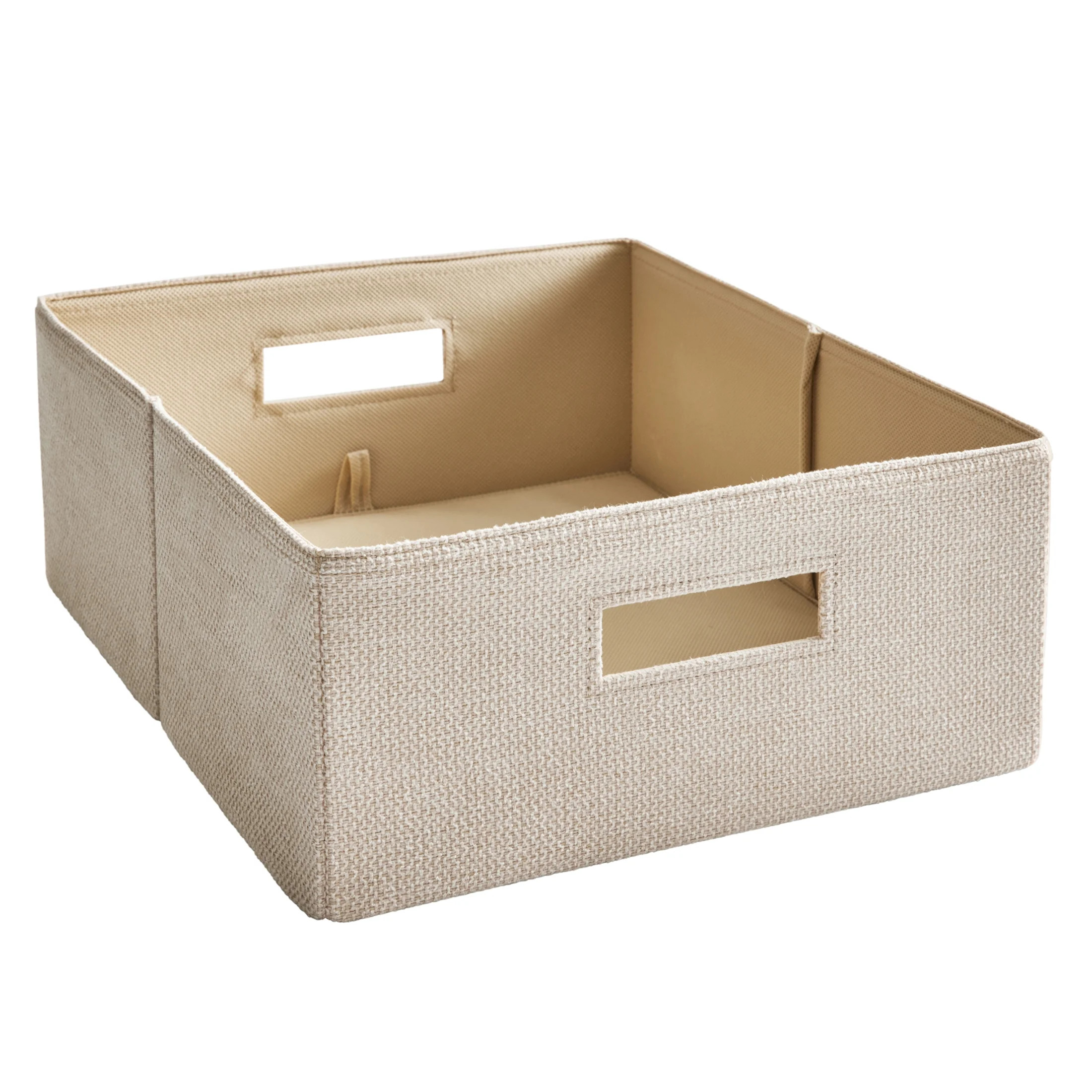 Better Homes & Gardens Half-Size Fabric Storage Bin, Toasted Almond Textured | Walmart (US)