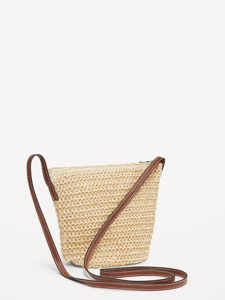 Straw Crossbody Bag | Old Navy (US)