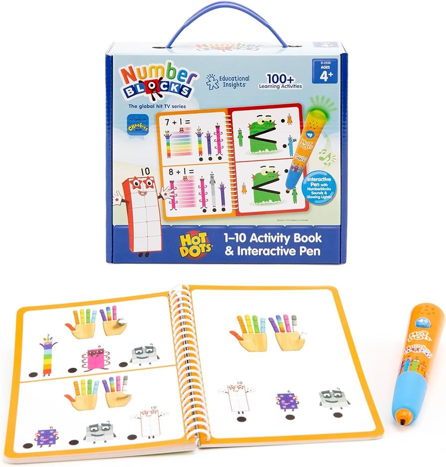 Educational Insights Hot Dots Numberblocks Workbook Numbers 1-10 with Interactive Pen, 75+ Activi... | Amazon (US)