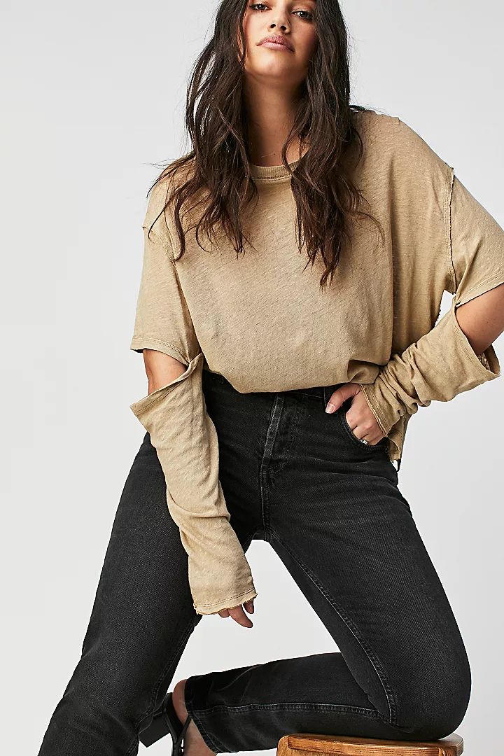 CRVY Siren Low-Rise Straight Jeans | Free People (Global - UK&FR Excluded)