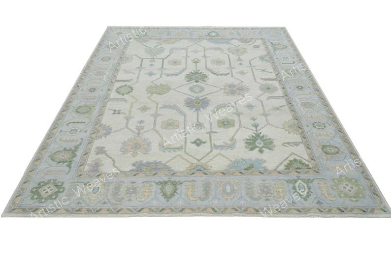 Cream Hand Tuffted Oushak Rug Wool Area Rug Rug 8X10 Living - Etsy | Etsy (US)