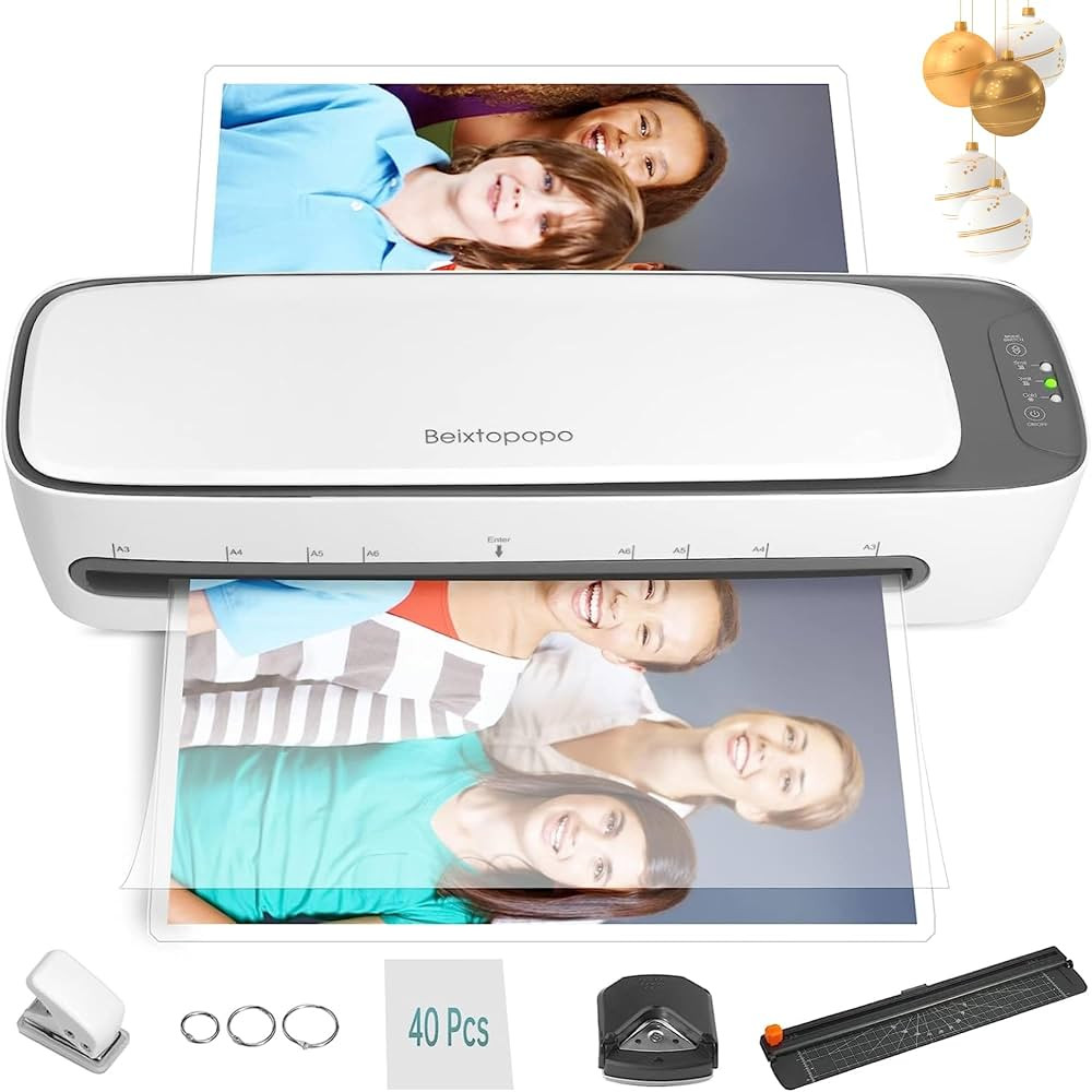 Laminator, 1Min Fast Heat-Up A3 Laminator Machine, 6 in 1 Personal Thermal Laminator with 40 Lami... | Amazon (US)