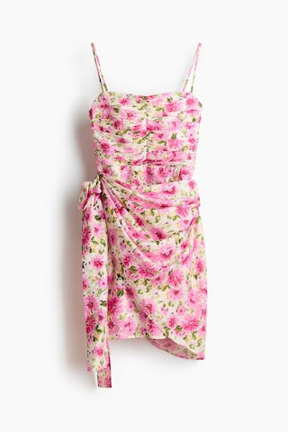 H & M - Tie-Skirt Strappy Dress - Light Beige/Floral | H&M (US + CA)