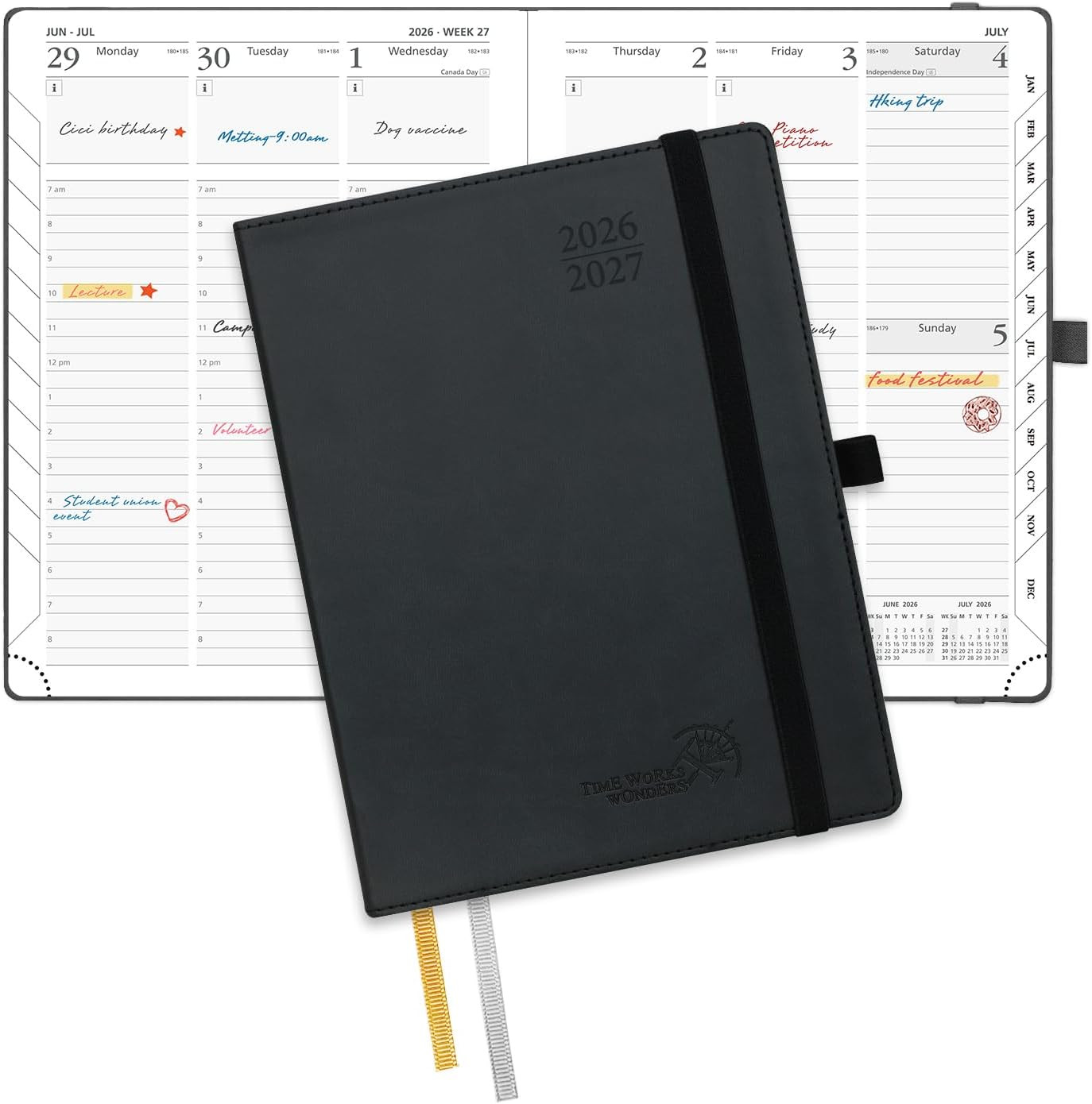 POPRUN Planner 2026-2027, 6.5" x 8.5", Academic Daily Weekly and Monthly | Amazon (US)