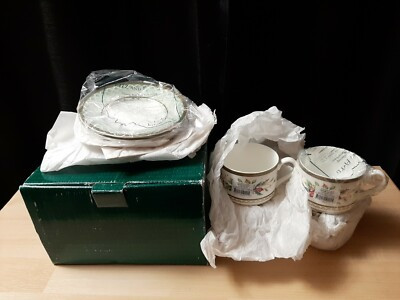 Fitz & Floyd Classic Choices Winter Holiday Cup & Saucer Christmas (4) NIB  | eBay | eBay US