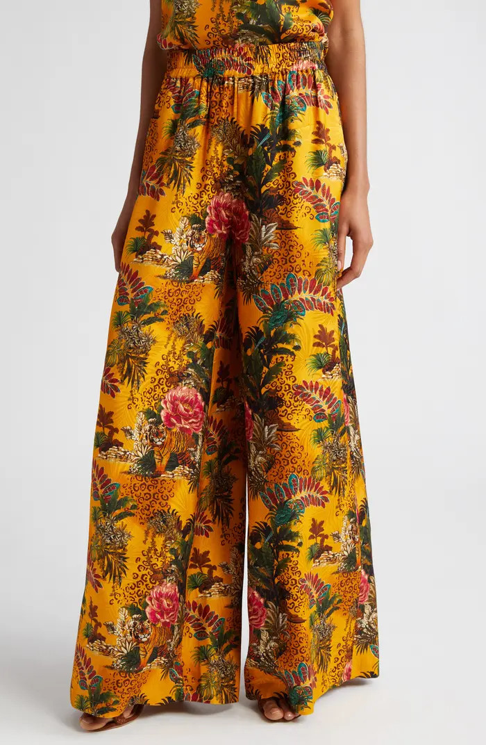 Lillian Tropical Print Wide Leg Pants | Nordstrom Rack