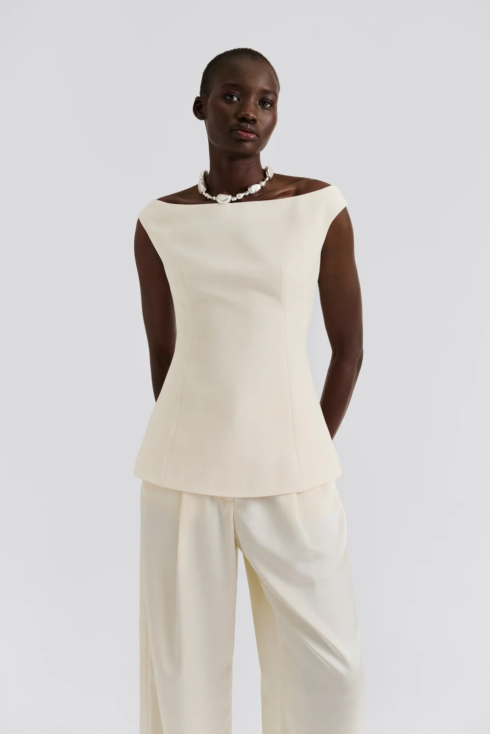 Diora top - Vanilla - TOPS | Malina | Occasion designer clothing | Malina