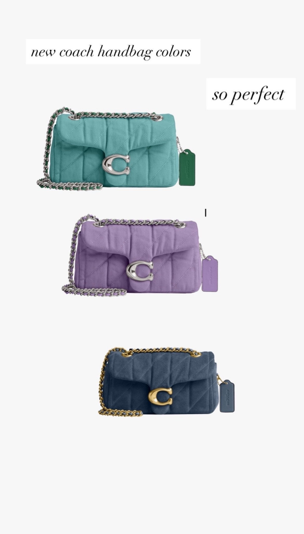 amazon prices for coach bags are always better than outlet prices.  mark my words!   
i've been a coach collector as long as i remember. 

these are pretty.  i am going for the lavender one!'n