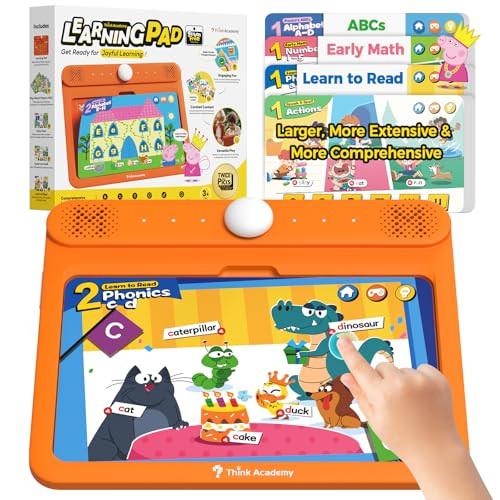 Think Academy Learning Pad - Screen Free Tablet with Flash Cards Inserted to Learn Alphabet, Numbers, Early Math, Logic, Nature and Daily Life, Educational Toys Gift for 3 4 5 Years Old Boys Girls | Amazon (US)