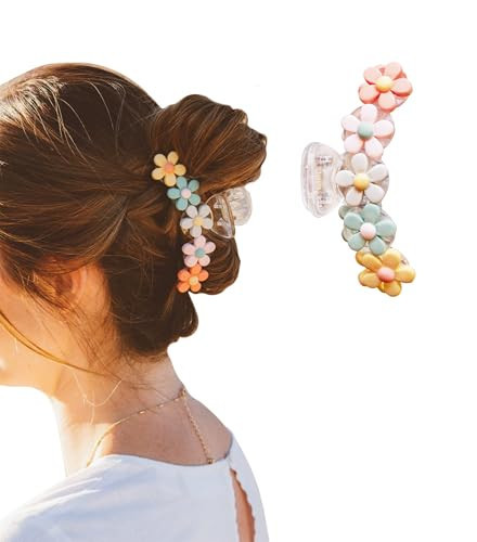 ANDI Daisy Blossom Claw Clip - Hawaiian Flower Hair Clip for Women, Summer Essential Hair Flower Clip - Accessory for Thick & Thin Hair | Amazon (US)