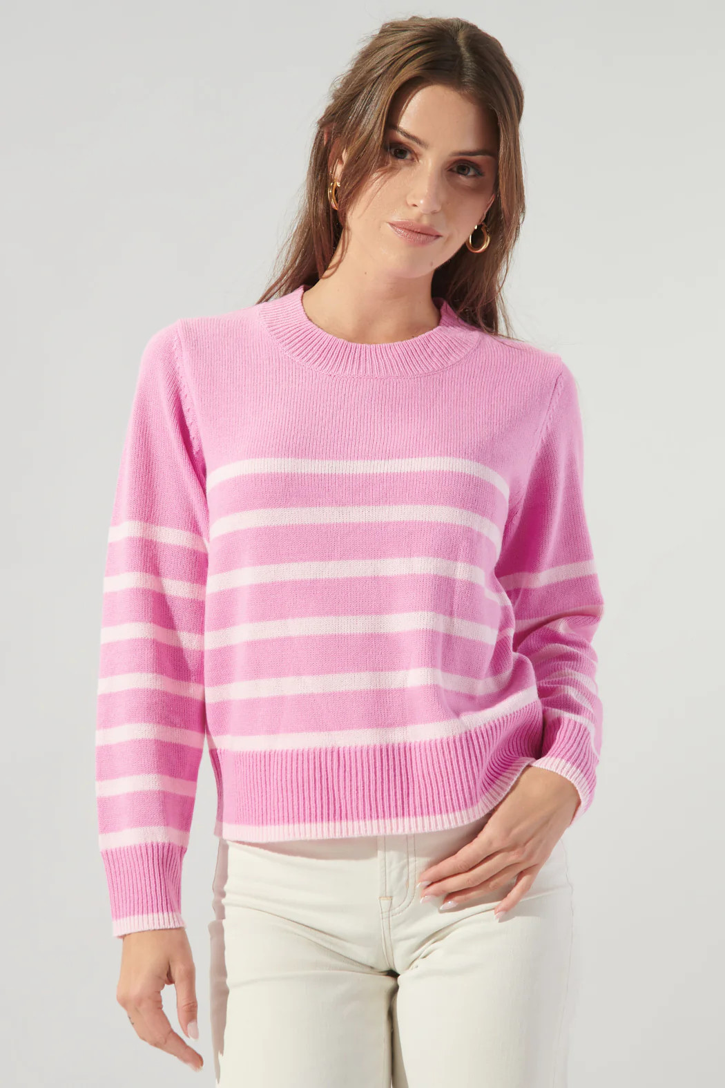 Chantilly Striped Cropped Sweater | Sugarlips