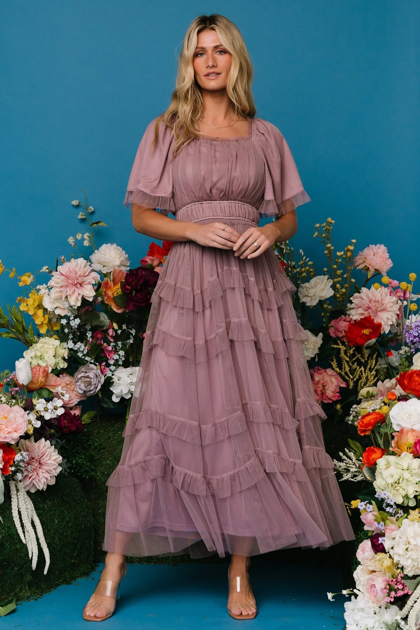 Magdalena Tulle Maxi Dress | Dusty Orchid | Baltic Born