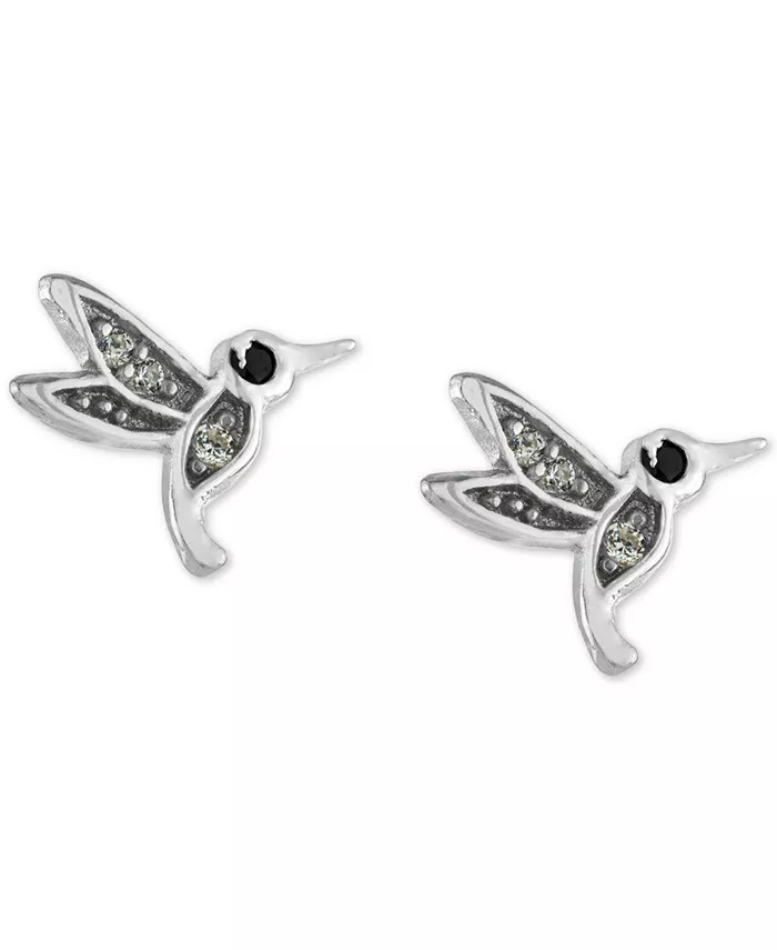 Giani Bernini Cubic Zirconia Hummingbird Stud Earrings in Sterling Silver, Created for Macy's - M... | Macy's