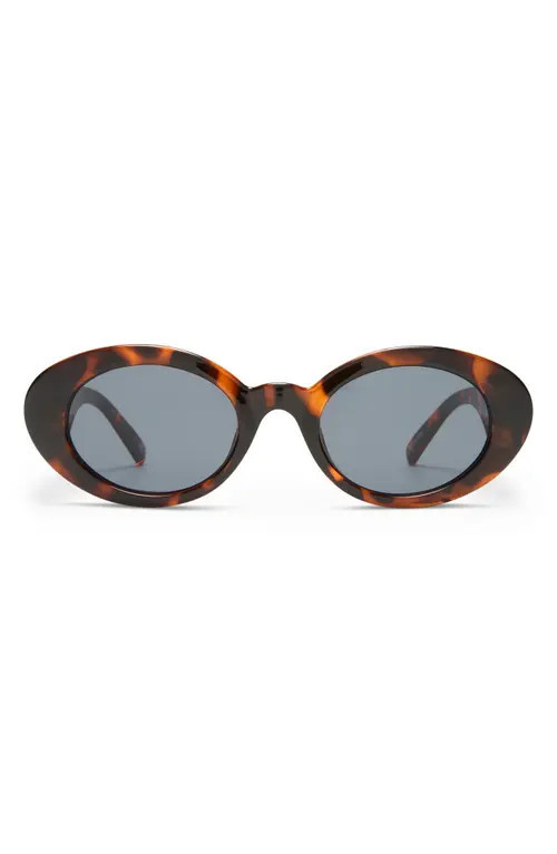 Le Specs Nouveau Vie 50mm Oval Sunglasses in Dark Tort at Nordstrom | Nordstrom