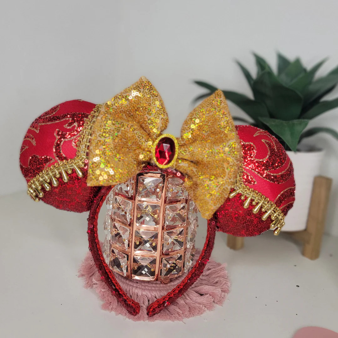 Jasmine in Red, Mouse Eara, Disney Ears, Aladdin, Jasmine Inspired - Etsy | Etsy (US)