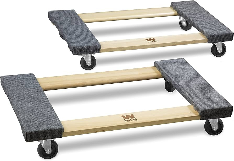 WEN 1320 lbs. Capacity 18 in. x 30 in. Hardwood Furniture Moving Dolly, Two Pack | Amazon (US)