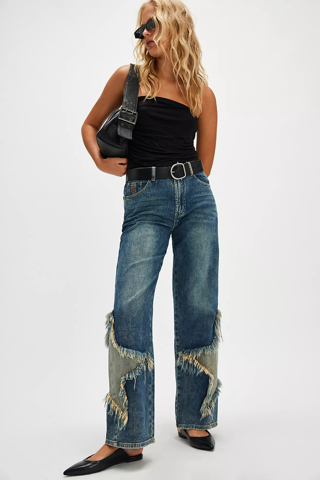OneTeaspoon Jacksons Wide-Leg Star Jeans | Free People (Global - UK&FR Excluded)