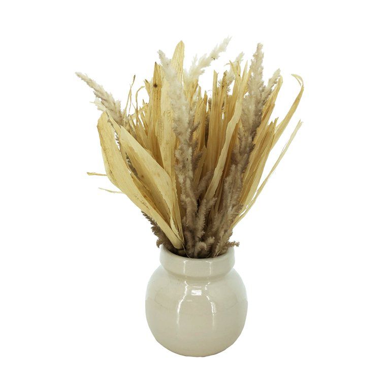 Way To Celebrate Harvest Wheat in Ceramic Vase 12" Decoration - Walmart.com | Walmart (US)