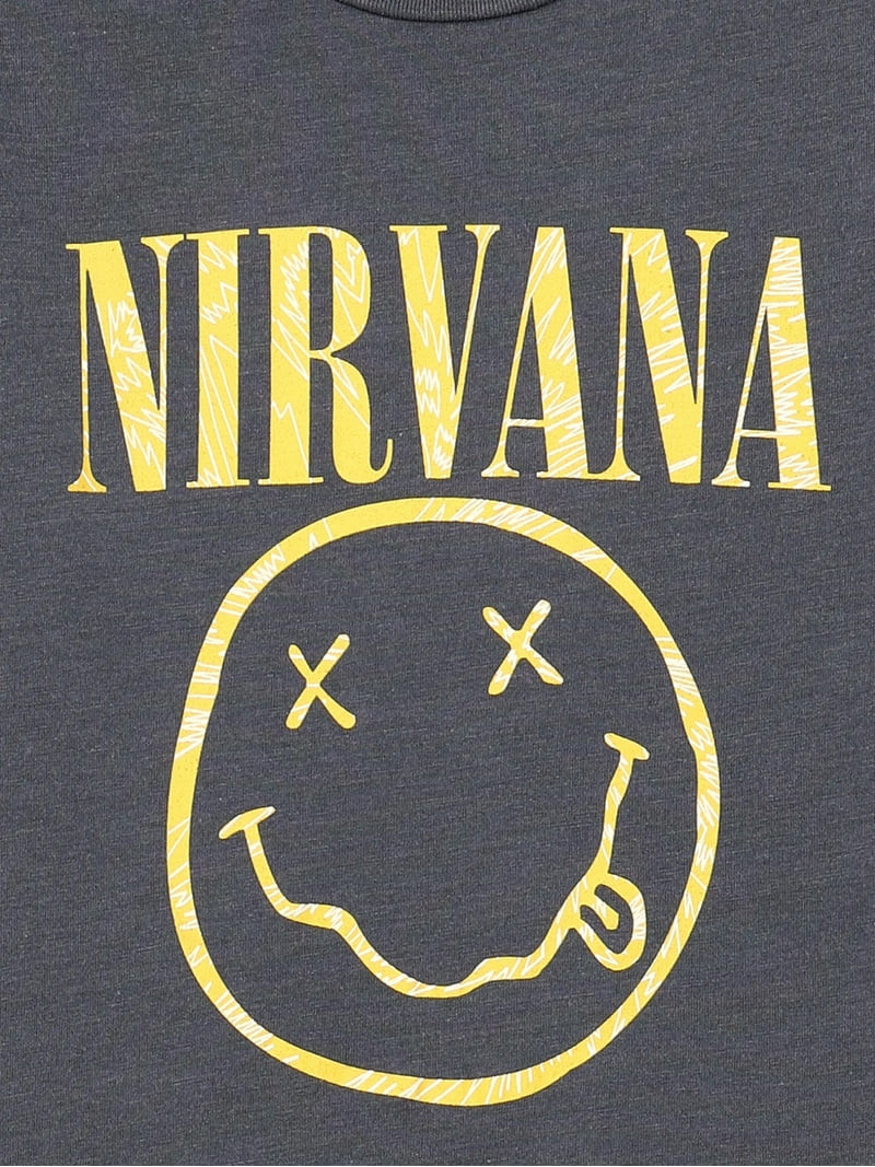 Nirvana Smiley Boys Graphic Tee with Short Sleeves, Sizes 4-18 | Walmart (US)