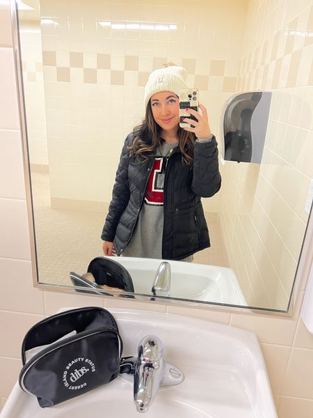 University of Utah football game look. Wore a beanie and puffer jacket to stay warm!! Did my makeup with my latest makeup faves  

#LTKbeauty #LTKHoliday #LTKSeasonal
