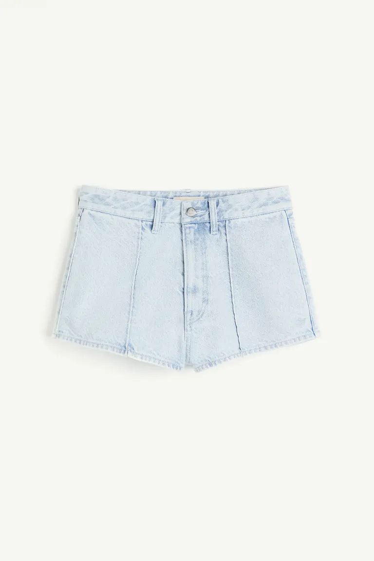 Crease-front Denim Mini Shorts | H&M (US + CA)